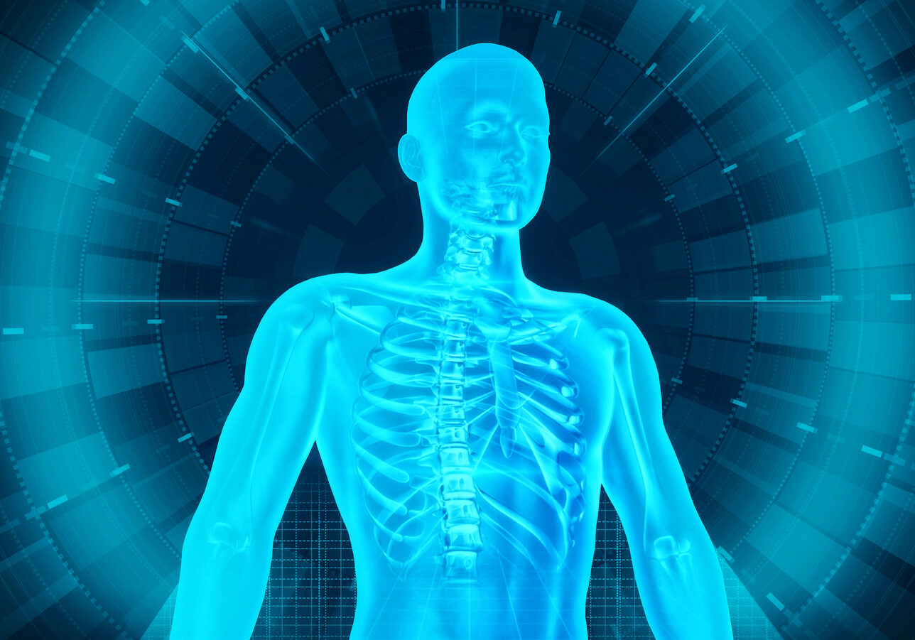 Medical Human Body Scan - Man and Technology